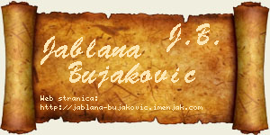Jablana Bujaković vizit kartica